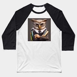 Studious Owl Baseball T-Shirt